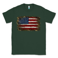Sports Green Camouflage Usa Flag Background Classic Tee - Jasminsmagicworld