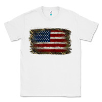 White Camouflage Usa Flag Background Classic Tee - Jasminsmagicworld