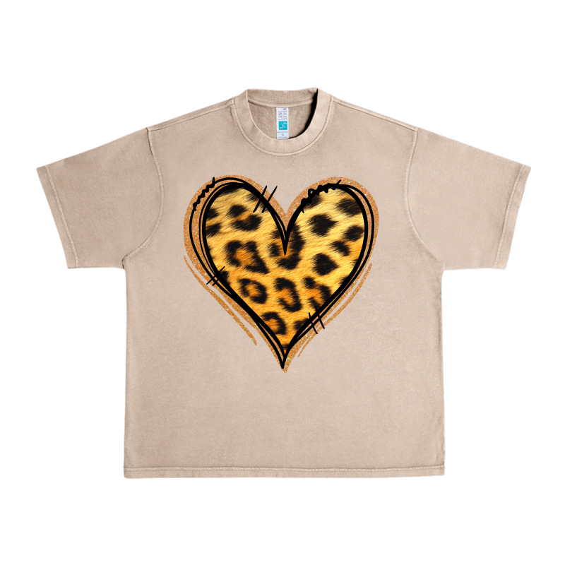 Gold Glitter Leopard Heart Urban Heavy Tee by Jasminsmagicworld | Teevron