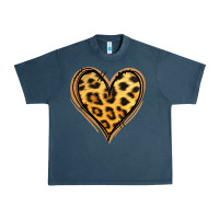 Midnight Navy gold glitter leopard heart Urban Heavy Tee - Jasminsmagicworld