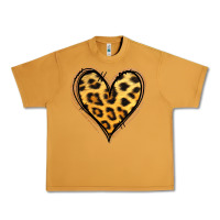 Peanut Butter gold glitter leopard heart Urban Heavy Tee - Jasminsmagicworld