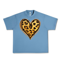 Pebble Blue gold glitter leopard heart Urban Heavy Tee - Jasminsmagicworld