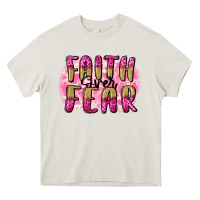 Faith Over Fear  Breast Cancer Awareness Heavy Core Tee | Teevron