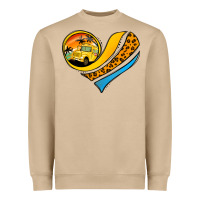 Mushroom Bus Driver Off Duty Heart Heavyweight Sweatshirt - Jasminsmagicworld