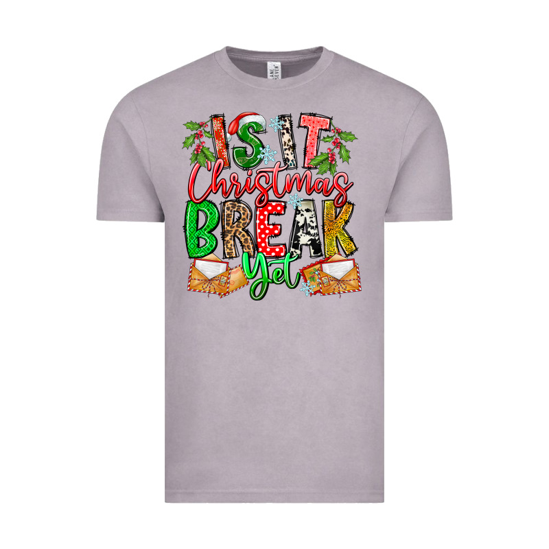 Is It Christmas Break Yet Vintage Tee by CowhideDigitalArt | Teevron