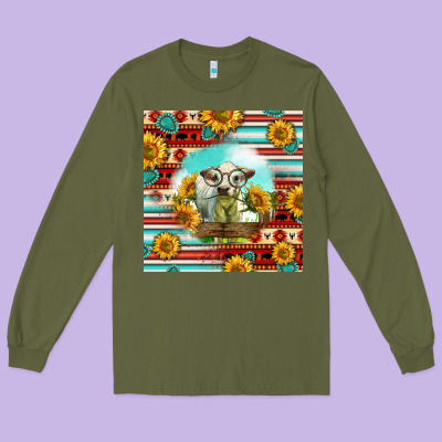 Charolais Calf Gemstone Long Sleeve Tee Designed By Lillyallendesigns