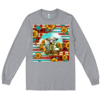 Heather Grey Charolais Calf Gemstone Long Sleeve Tee - LillyAllenDesigns