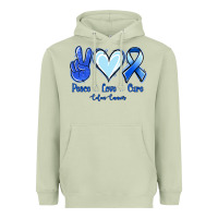 Matcha Peace Love Cure Colon Cancer Heavyweight Hoodie - Jasminsmagicworld