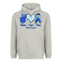 Moon Dust Peace Love Cure Colon Cancer Heavyweight Hoodie - Jasminsmagicworld