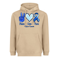 Mushroom Peace Love Cure Colon Cancer Heavyweight Hoodie - Jasminsmagicworld