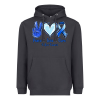 Smoke Peace Love Cure Colon Cancer Heavyweight Hoodie - Jasminsmagicworld