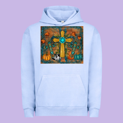 Fall Cross Tumbler Urban Hoodie Designed By Ranaportraitstore