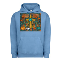 Pigment Pebble Blue fall cross tumbler Urban Hoodie - RanaPortraitStore