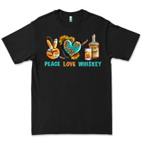 Black Peace Love Whiskey Premium Tee - BundleAndBundleShop