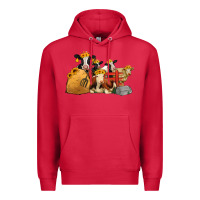 Cardinal Cows With Sunflower Headbands Premium Hoodie - Jasminsmagicworld