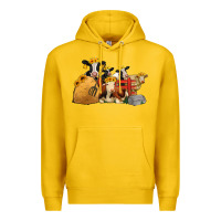 Lemon Cows With Sunflower Headbands Premium Hoodie - Jasminsmagicworld