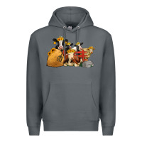 Rock Cows With Sunflower Headbands Premium Hoodie - Jasminsmagicworld