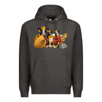 Smoke Cows With Sunflower Headbands Premium Hoodie - Jasminsmagicworld