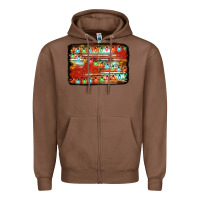 Chestnut christmas serape sunflower background Zipper Hoodie - Jasminsmagicworld