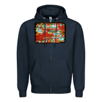 Navy christmas serape sunflower background Zipper Hoodie - Jasminsmagicworld