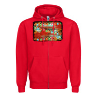 Red christmas serape sunflower background Zipper Hoodie - Jasminsmagicworld