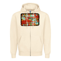 Sandshell christmas serape sunflower background Zipper Hoodie - Jasminsmagicworld