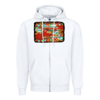 White christmas serape sunflower background Zipper Hoodie - Jasminsmagicworld
