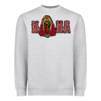 Heather Grey Nana Lady Of Guadalupe Heavyweight Sweatshirt - Jasminsmagicworld