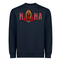Navy Nana Lady Of Guadalupe Heavyweight Sweatshirt - Jasminsmagicworld