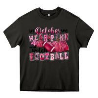 Asphalt in october we wear pink and watch football Heavy Core Tee - FaDigitalArtStudio