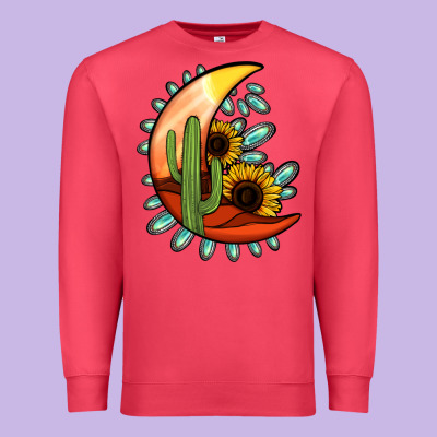 Desert Moon Premium Sweatshirt Designed By Jasminsmagicworld