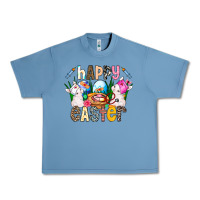 Pebble Blue Happy Easter Urban Heavy Tee - CowhideDigitalArt