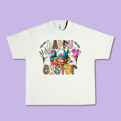 Happy Easter Urban Heavy Tee Designed By Cowhidedigitalart