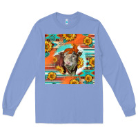Colony Blue Hereford Bull Long Sleeve Tee - LillyAllenDesigns