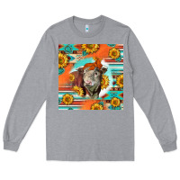 Heather Grey Hereford Bull Long Sleeve Tee - LillyAllenDesigns