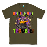 Army Green kids halloween hubble bubble here comes trouble Classic Tee - BarkalooDesign