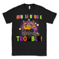 Black kids halloween hubble bubble here comes trouble Classic Tee - BarkalooDesign