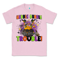 Bubblegum Pink kids halloween hubble bubble here comes trouble Classic Tee - BarkalooDesign