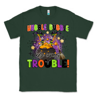 Sports Green kids halloween hubble bubble here comes trouble Classic Tee - BarkalooDesign