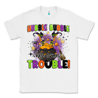 White kids halloween hubble bubble here comes trouble Classic Tee - BarkalooDesign