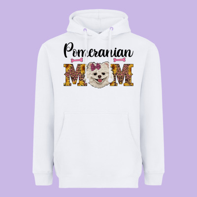 Western Mom Pomeranian Heavyweight Hoodie Designed By Ranaportraitstore