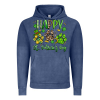 Vintage Denim happy st. patricks day paws Vintage Hoodie - Artiststas