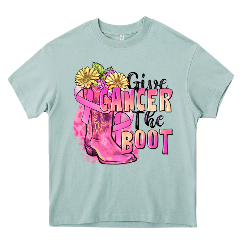 Give Cancer The Boot Heavy Core Tee by FaDigitalArtStudio | Teevron