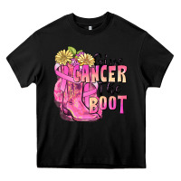Black give cancer the boot Heavy Core Tee - FaDigitalArtStudio