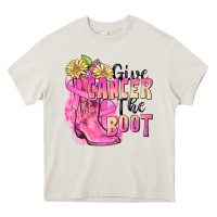 Cream give cancer the boot Heavy Core Tee - FaDigitalArtStudio