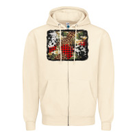 Sandshell army cowhide leopard Christmas Zipper Hoodie - Jasminsmagicworld