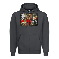 Smoke army cowhide leopard Christmas Zipper Hoodie - Jasminsmagicworld