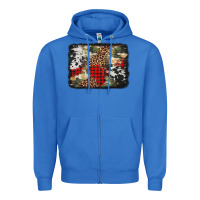 True Royal army cowhide leopard Christmas Zipper Hoodie - Jasminsmagicworld
