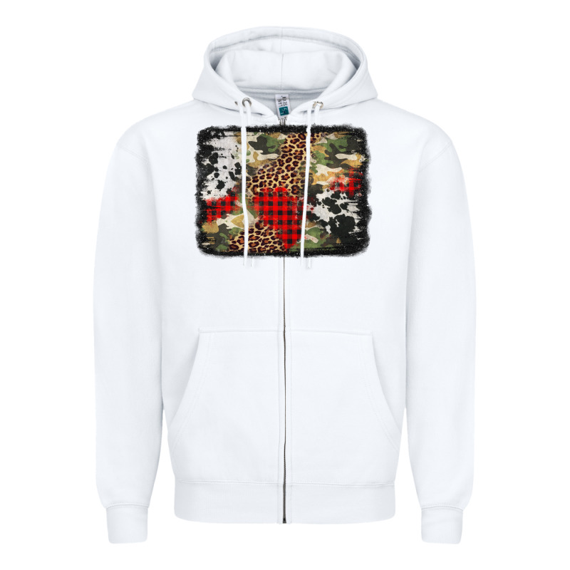 Army Cowhide Leopard Christmas Zipper Hoodie by Jasminsmagicworld | Teevron