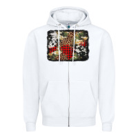 White army cowhide leopard Christmas Zipper Hoodie - Jasminsmagicworld
